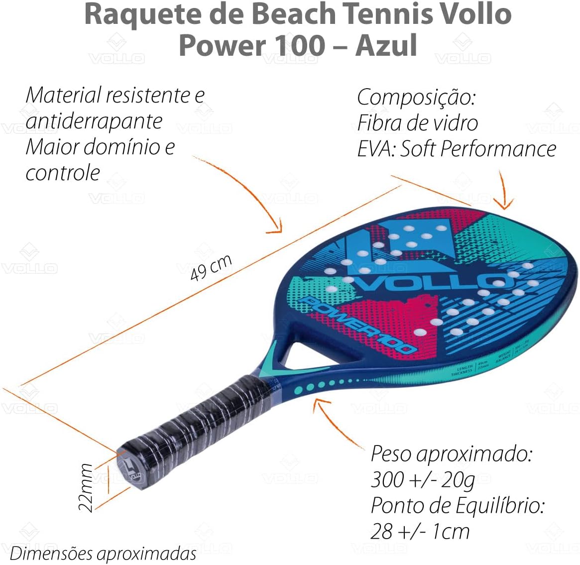 61tJDgMZ9aL._AC_SL1200_ Raquete de Beach Tennis Vollo Power 100 – Vale a Pena? Analisamos o Desempenho!